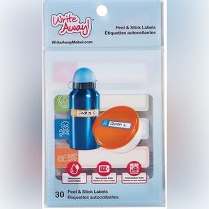 Kids Peel & Stick Labels - Blue and Orange